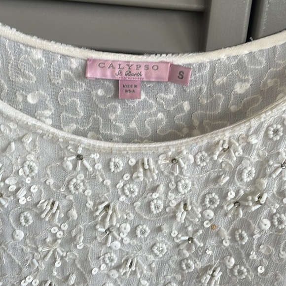 Calypso embellished sequin top size small - Picture 2 of 2